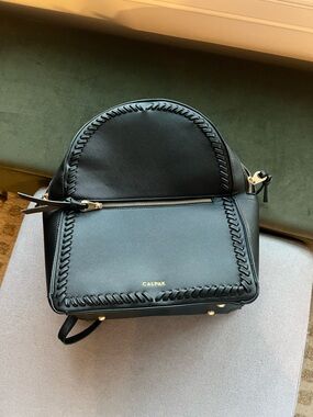 Calpak Black Woven Detail Backpack